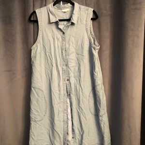 JJill sleeveless denim dress